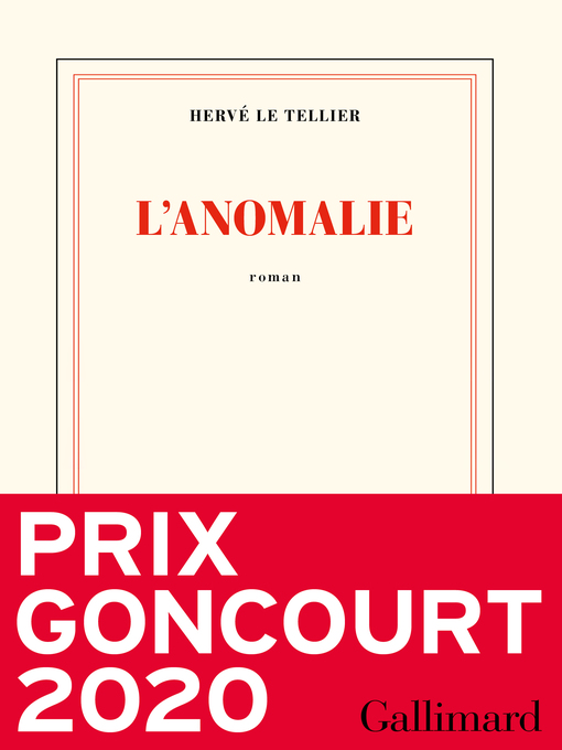 Title details for L'anomalie by Hervé Le Tellier - Available